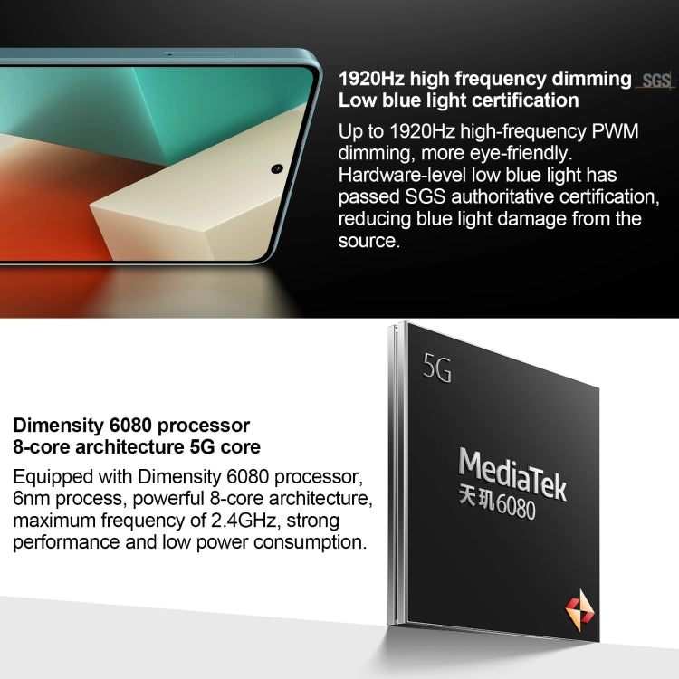 Xiaomi Redmi Note 13 5G, 8GB+128GB,  6.67 inch MIUI 14 Mediatek Dimensity 6080 Octa Core up to 2.4GHz, Network: 5G(Blue) - free shipping - PMC TechLife - Order now!
