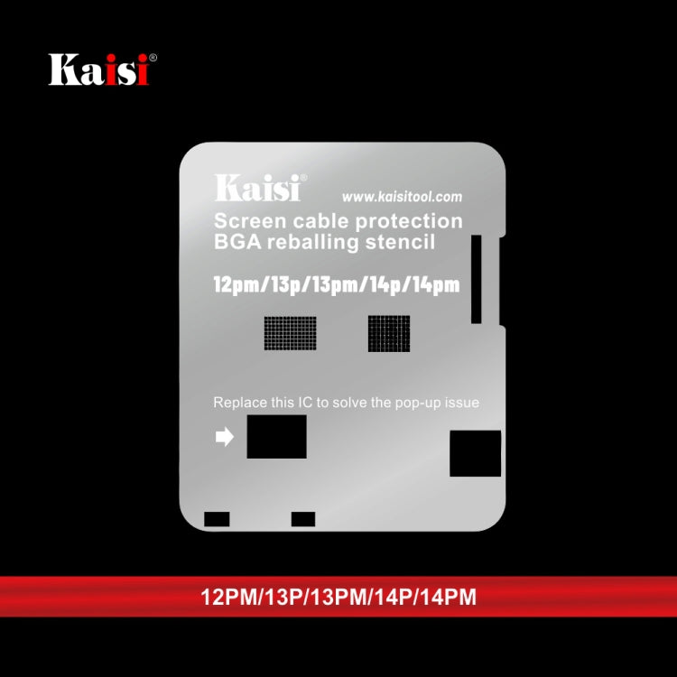 Kaisi LCD Screen IC BGA Reballing Stencil for iPhone 11 to 14 Pro Max - free shipping - PMC TechLife - Order now!