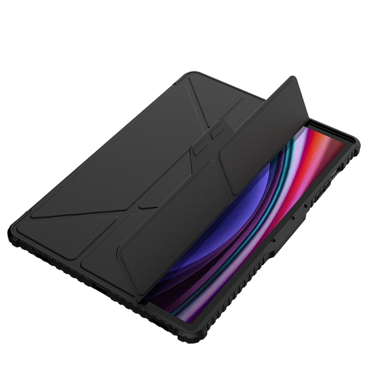 For Samsung Galaxy Tab S9+ NILLKIN Bumper Pro Multi-angle Folding Style Tablet Leather Case(Black) - free shipping - PMC TechLife - Order now!
