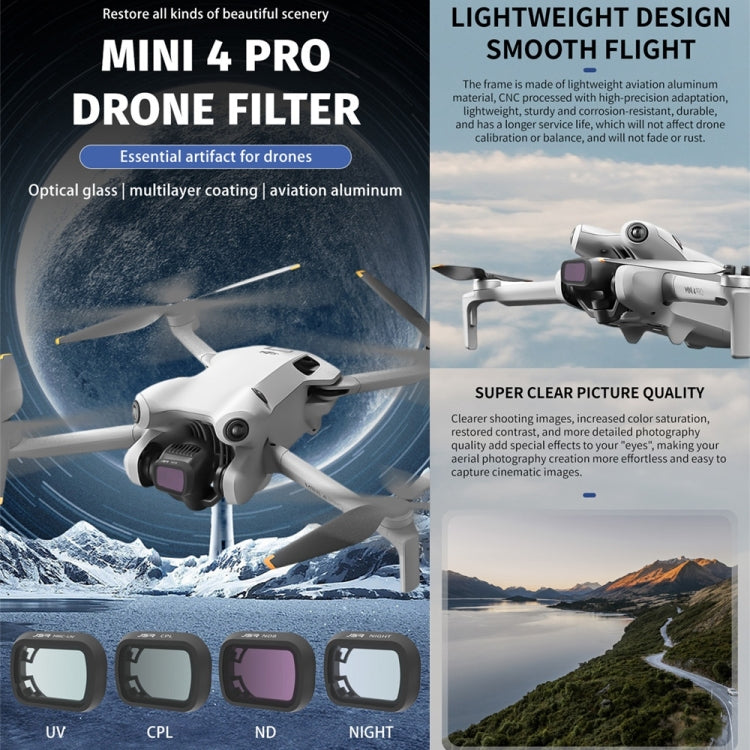 For DJI Mini 4 Pro JSR KB Series Drone Camera Lens Filter, Filter:NIGHT - Lens Filter by JSR | Online Shopping South Africa | PMC TechLife | Buy Now Pay Later Mobicred