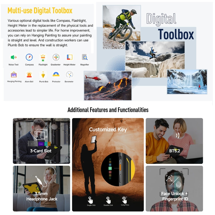 Ulefone Armor Pad 2 Rugged Tablet PC, 16GB+256GB 11 inch Android 13 MediaTek Helio G99 Octa Core 4G Network EU Plug(Black) - free shipping - PMC TechLife - Order now!