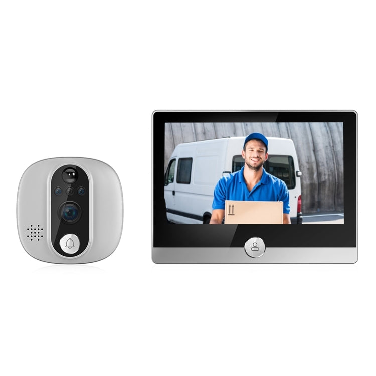 ESCAM C85 1080P 4.3 inch Smart WIFI Digital Door Viewer Supports Wide-Angle PIR & Night Vision & Dingdong Photo(White) - free shipping - PMC TechLife - Order now!