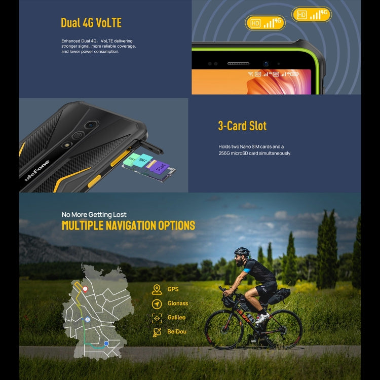 Ulefone Armor X12, 3GB+32GB, Rugged Phone, Face Unlock, 5.45 inch Android 13 Go MediaTek Helio A22 Quad Core, Network: 4G, NFC(Less Green) - free shipping - PMC TechLife - Order now!