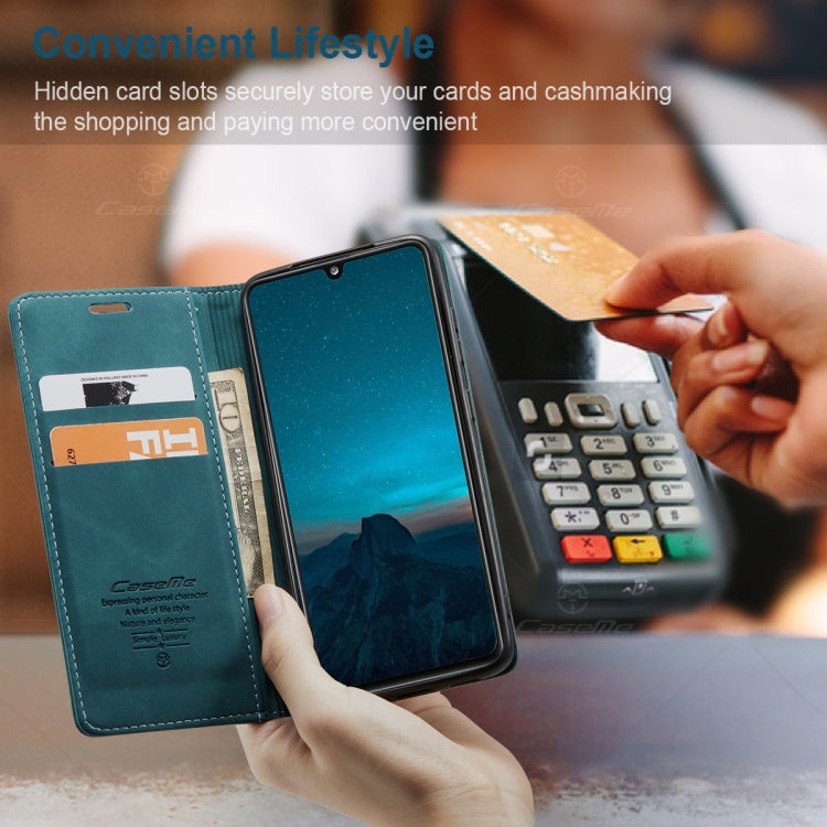 For Samsung Galaxy A31 CaseMe-013 Multifunctional Retro Frosted Horizontal Flip Leather Case with Card Slot & Holder & Wallet(Blue) - Galaxy Phone Cases by CaseMe | Online Shopping South Africa | PMC TechLife | Buy Now Pay Later Mobicred