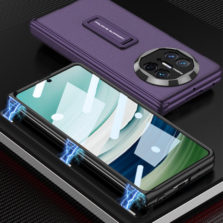 For Huawei Mate X5 GKK Magnetic Hinge Flip Leather Phone Case with Holder(Purple) - free shipping - PMC TechLife - Order now!