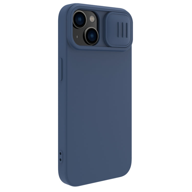 For iPhone 15 Plus NILLKIN CamShield Liquid Silicone Phone Case(Blue) - iPhone 15 Plus Cases by NILLKIN | Online Shopping South Africa | PMC TechLife | Buy Now Pay Later Mobicred