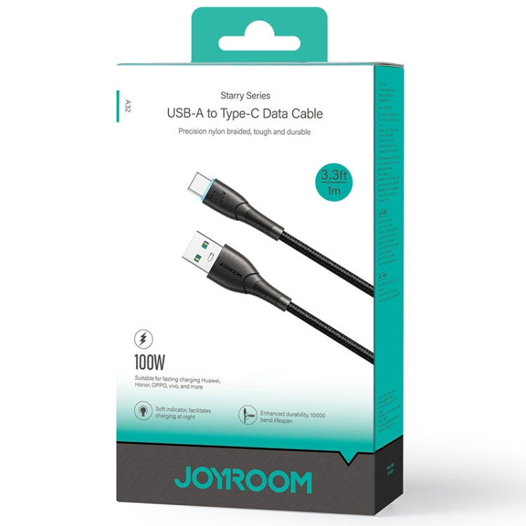 JOYROOM SA32-AC6 Starry Series 100W USB to USB-C / Type-C Fast Charging Data Cable, Length:1m(Black) - USB-C & Type-C Cable by JOYROOM | Online Shopping South Africa | PMC TechLife