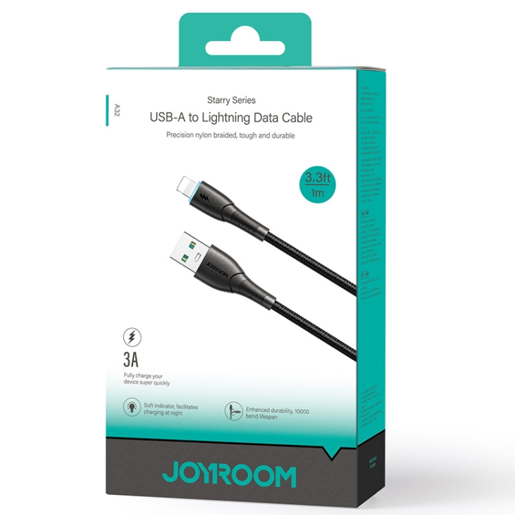 JOYROOM SA32-AL3 Starry Series 3A USB to 8 Pin Fast Charging Data Cable, Length:1m(Black) - Normal Style Cable by JOYROOM | Online Shopping South Africa | PMC TechLife