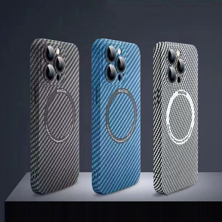 For iPhone 14 MagSafe Magnetic PC Carbon Fiber Phone Case with Lens Film(Blue) - free shipping - PMC TechLife - Order now!