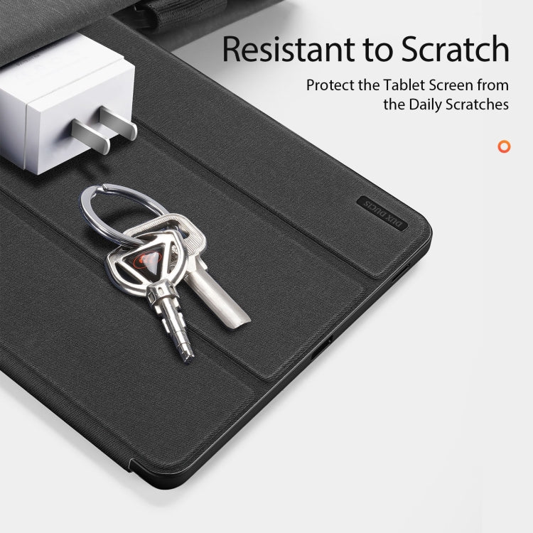 For Samsung Galaxy Tab S9 FE / S10 FE DUX DUCIS Domo Series Magnetic Flip Leather Tablet Case(Black) - Galaxy Tab S9 FE by DUX DUCIS | Online Shopping South Africa | PMC TechLife | Buy Now Pay Later Mobicred