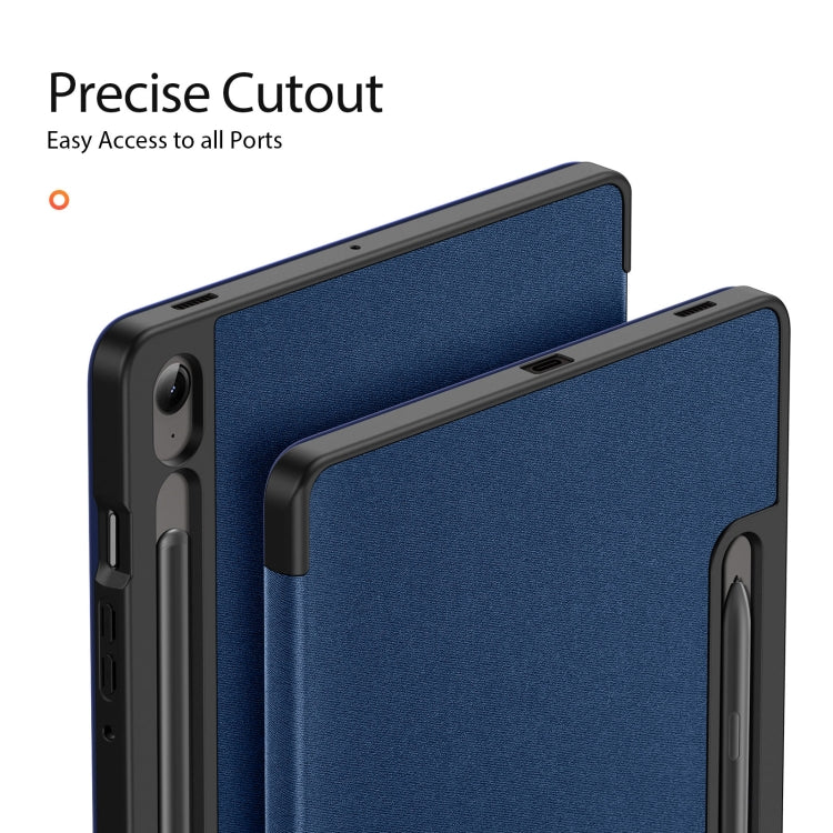 For Samsung Galaxy Tab S9 FE / S10 FE DUX DUCIS Domo Series Magnetic Flip Leather Tablet Case(Blue) - Galaxy Tab S9 FE by DUX DUCIS | Online Shopping South Africa | PMC TechLife | Buy Now Pay Later Mobicred