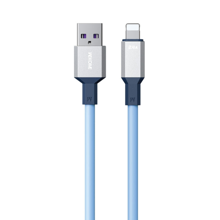 WK WDC-17 2.4A USB to 8 Pin Silicone Data Cable, Length: 1.2m(Blue) - free shipping - PMC TechLife - Order now!