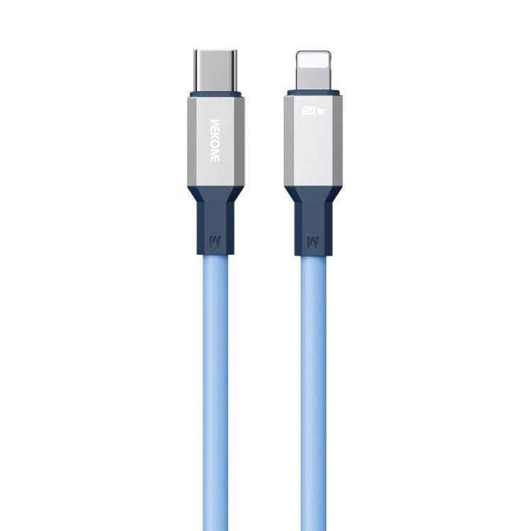 WK WDC-17 PD 20W USB-C/Type-C to 8 Pin Silicone Data Cable, Length: 1.2m(Blue) - free shipping - PMC TechLife - Order now!