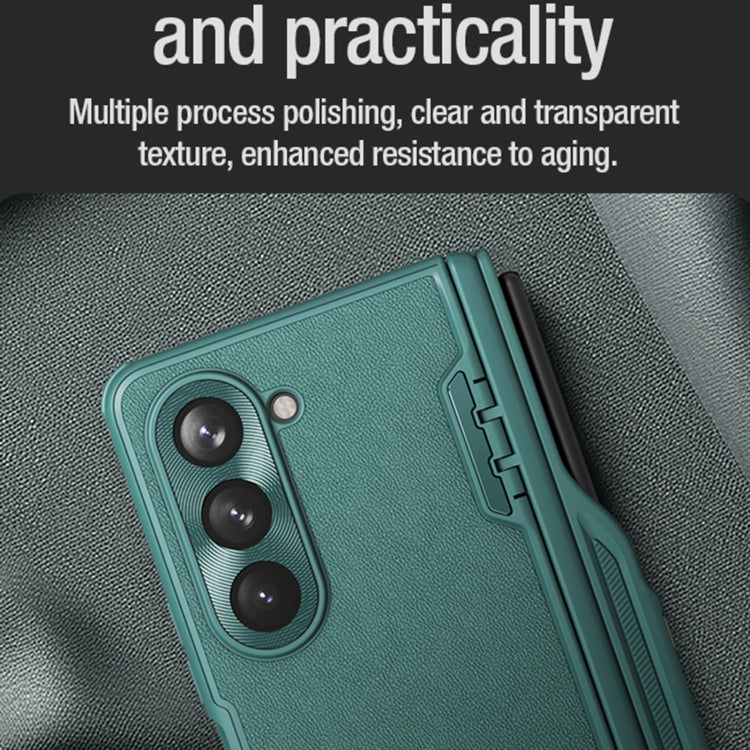 For Samsung Galaxy Z Fold5 NILLKIN CamShield Fold Series PC + TPU Phone Case with Pen Slot(Green) - free shipping - PMC TechLife - Order now!