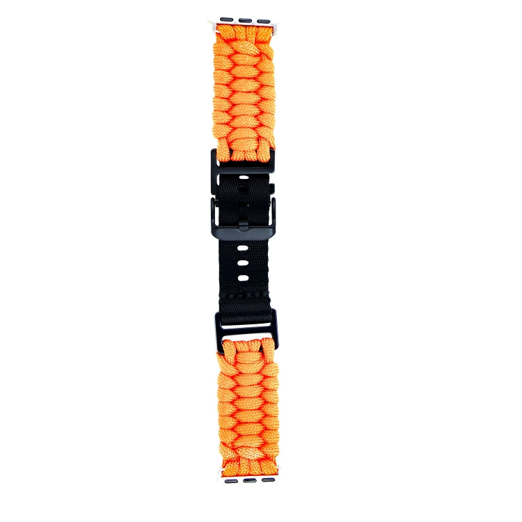 For Apple Watch SE 40mm Paracord Plain Braided Webbing Buckle Watch Band(Orange) - free shipping - PMC TechLife - Order now!