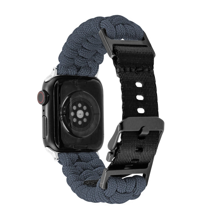 For Apple Watch SE 40mm Paracord Plain Braided Webbing Buckle Watch Band(Grey) - free shipping - PMC TechLife - Order now!