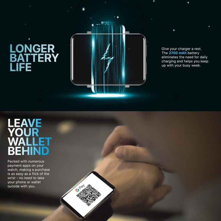 DM100 2.86 inch IPS Full Screen Smart Sport Watch, Support Independent Card Insertion / Multiple Sports Modes / Heart Rate Monitoring / Step Counting, Memory:RAM 3GB+ROM 32GB(Tarnish) - free shipping - PMC TechLife - Order now!