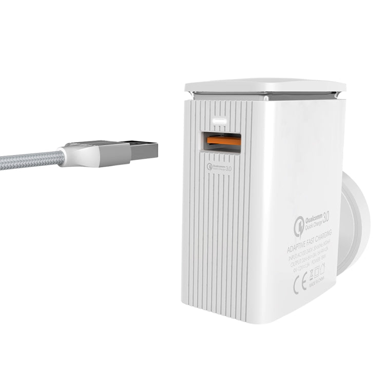 LDNIO A1301Q 2 in 1 18W QC3.0 USB Interface Travel Charger Mobile Phone Charger with Type-C / USB-C Data Cable, US Plug - free shipping - PMC TechLife - Order now!