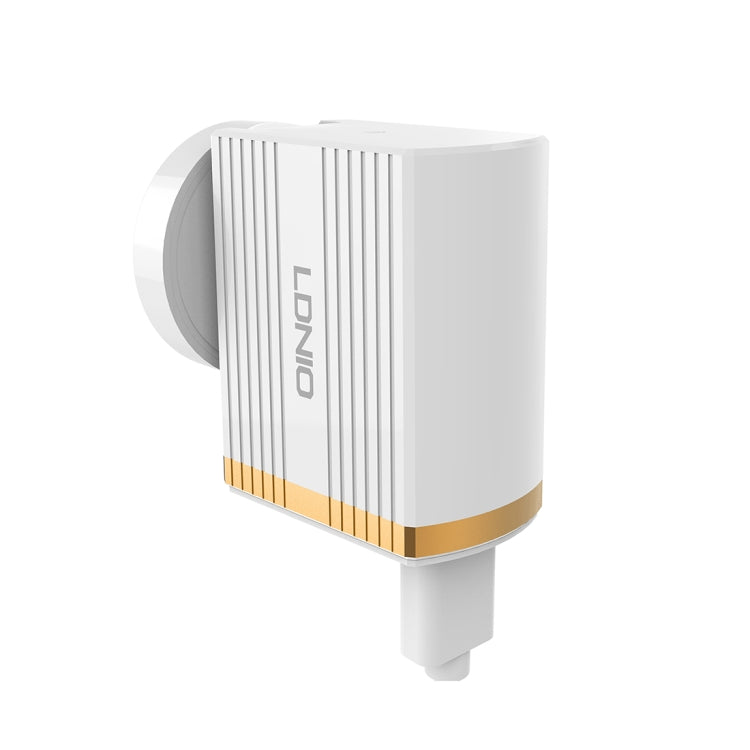 LDNIO A1302Q 2 in 1 18W QC3.0 USB Interface Grid Shape Travel Charger Mobile Phone Charger with Micro USB Data Cable, UK Plug - USB Charger by LDNIO | Online Shopping South Africa | PMC TechLife | Buy Now Pay Later Mobicred