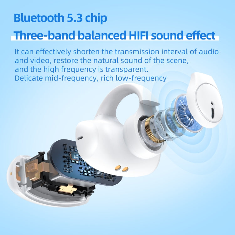 ONIKUMA T306 Ear-mounted Wireless Bluetooth Earphone(White) - Bluetooth Earphone by ONIKUMA | Online Shopping South Africa | PMC TechLife | Buy Now Pay Later Mobicred