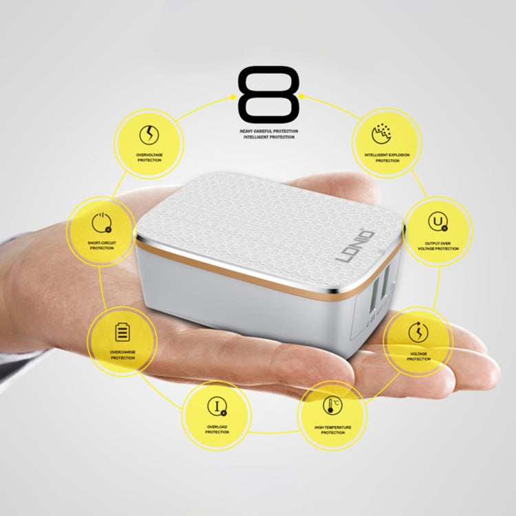 LDNIO A2204 2 in 1 12W Dual USB Interface Travel Charger Mobile Phone Charger with Micro USB Data Cable, EU Plug - free shipping - PMC TechLife - Order now!