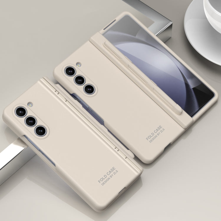 For Samsung Galaxy Z Fold5 Extraordinary Series Hinged Folding Full Phone Case with Pen Slot & Stylus(White) - free shipping - PMC TechLife - Order now!
