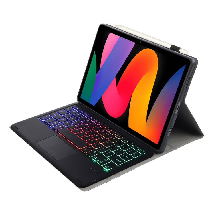 For Xiaomi Redmi Pad SE 11 inch A0N9-AS Lambskin Texture Ultra-thin Detachable Backlight Bluetooth Keyboard Leather Case with Touchpad(Black) - free shipping - PMC TechLife - Order now!