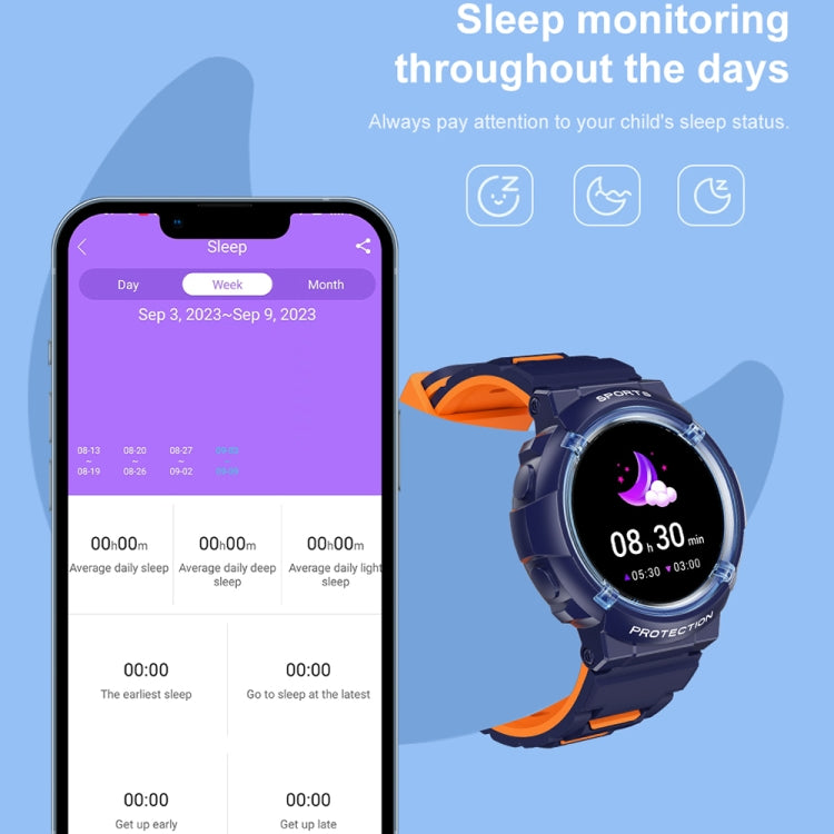 HT19 1.2 inch Round Screen IP68 Children Smart Watch, Support Sleep Monitoring(Blue) - Smart Watches by PMC TechLife | Online Shopping South Africa | PMC TechLife