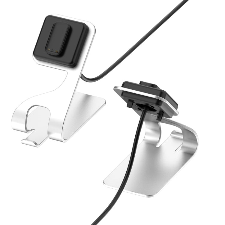 For Fitbit Charge 6 / Luxe Portable Magnetic Metal Charger Holder(Silver) - Charger by PMC TechLife | Online Shopping South Africa | PMC TechLife