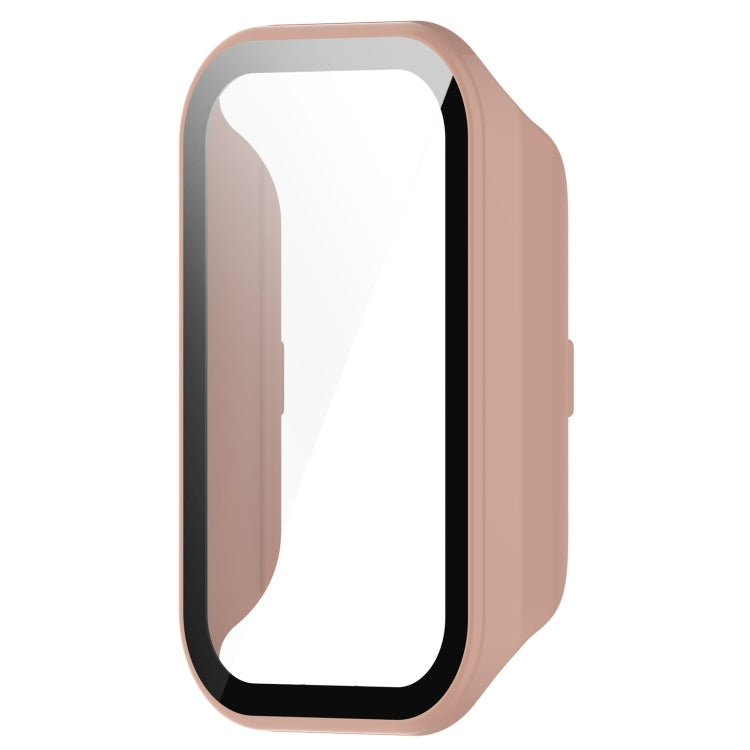 For Xiaomi Smart Band 8 Active / Redmi Band 2 PC + Tempered Film Integrated Watch Protective Case(Pink) - Watch Cases by PMC TechLife | Online Shopping South Africa | PMC TechLife