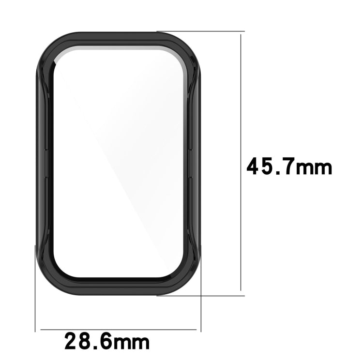 For Xiaomi Smart Band 8 Active / Redmi Band 2 PC + Tempered Film Integrated Watch Protective Case(Pine Green) - Watch Cases by PMC TechLife | Online Shopping South Africa | PMC TechLife