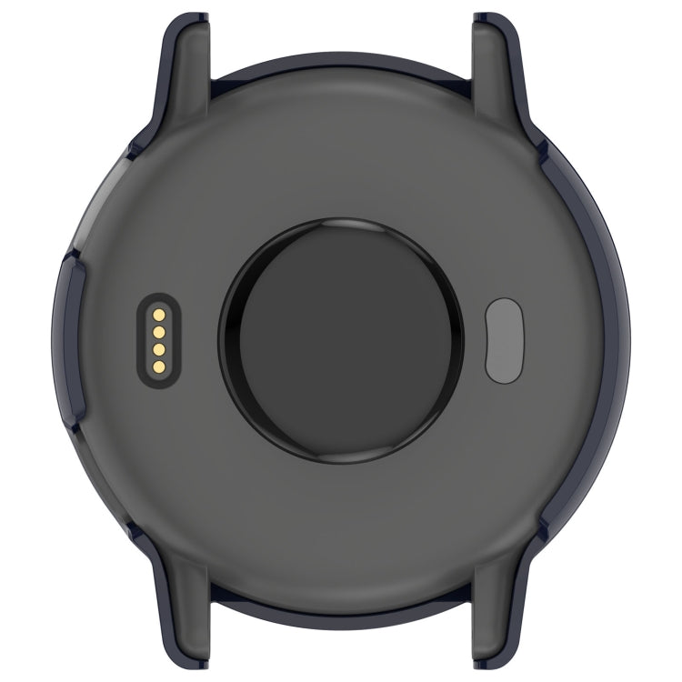 For Garmin vivoactive 5 / Active 5 PC + Tempered Film Integrated Watch Protective Case(Blue) - Watch Cases by PMC TechLife | Online Shopping South Africa | PMC TechLife