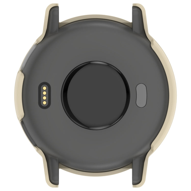 Compatible with Garmin vivoactive 5 / Active 5 PC + Tempered Film Integrated Watch Protective Case(Ivory) - free shipping - PMC TechLife - Order now!