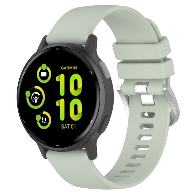 Compatible with Garmin vivoactive 5 / Active 5 20mm Silicone Watch Band(Green) - Watch Bands by PMC TechLife | Online Shopping South Africa | PMC TechLife | Buy Now Pay Later Mobicred