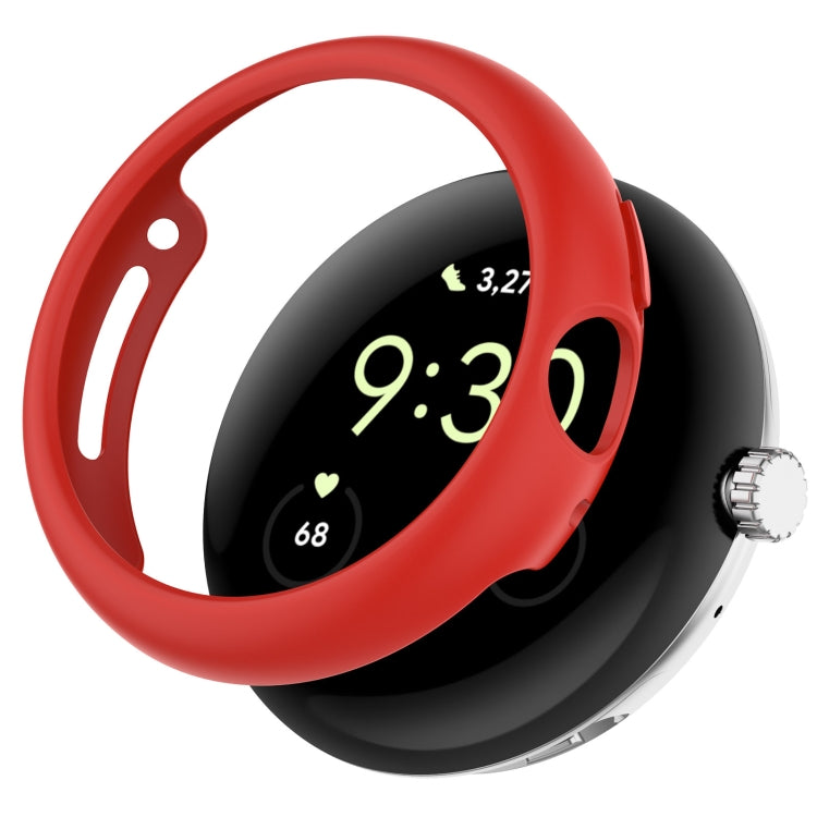 For Google Pixel Watch 2 Half Pack Hollow PC Watch Protective Case(Red) - Watch Cases by PMC TechLife | Online Shopping South Africa | PMC TechLife