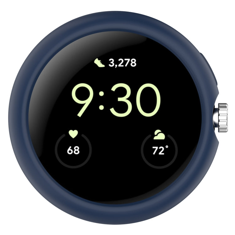 For Google Pixel Watch 2 Half Pack Hollow PC Watch Protective Case(Midnight Blue) - Watch Cases by PMC TechLife | Online Shopping South Africa | PMC TechLife