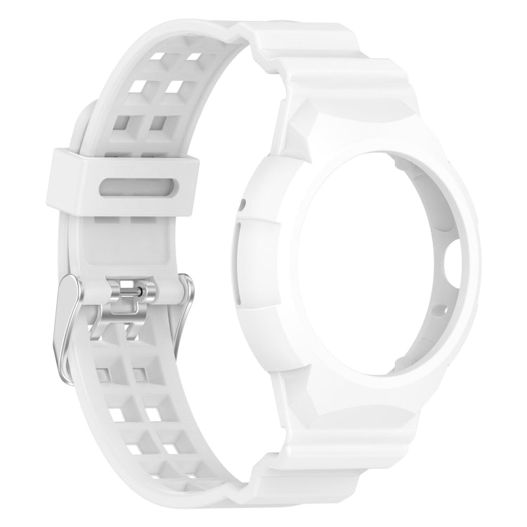 For Google Pixel Watch 2 Integrated Fully Enclosed Silicone Watch Band(White) - Watch Bands by PMC TechLife | Online Shopping South Africa | PMC TechLife