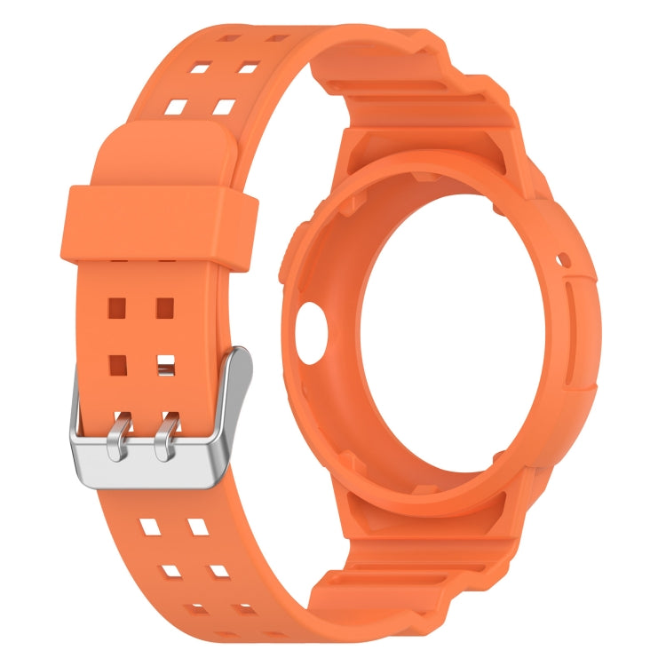 For Google Pixel Watch 2 Integrated Fully Enclosed Silicone Watch Band(Orange) - Watch Bands by PMC TechLife | Online Shopping South Africa | PMC TechLife