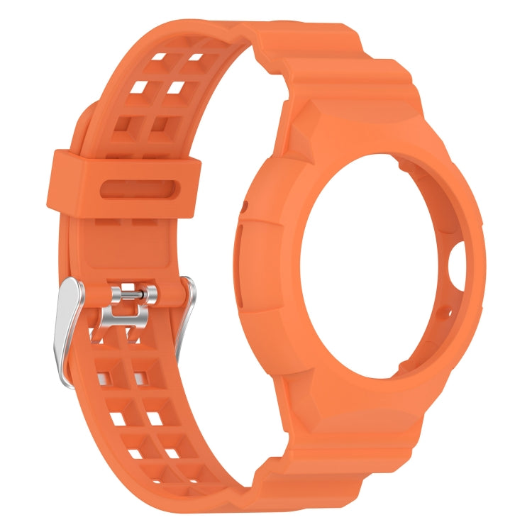 For Google Pixel Watch 2 Integrated Fully Enclosed Silicone Watch Band(Orange) - Watch Bands by PMC TechLife | Online Shopping South Africa | PMC TechLife