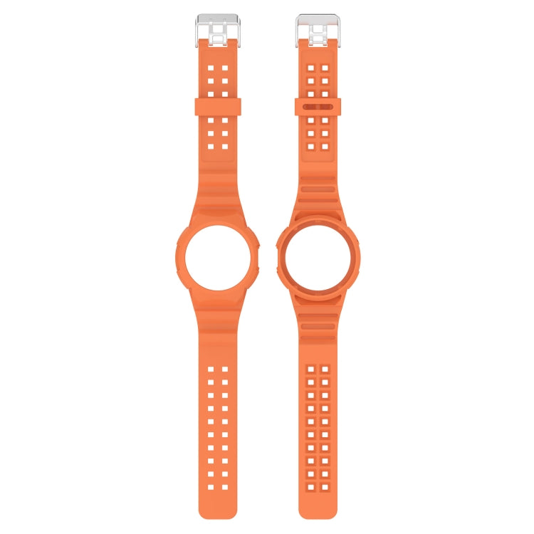 For Google Pixel Watch 2 Integrated Fully Enclosed Silicone Watch Band(Orange) - Watch Bands by PMC TechLife | Online Shopping South Africa | PMC TechLife