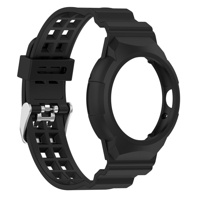 For Google Pixel Watch 2 Integrated Fully Enclosed Silicone Watch Band(Black) - Watch Bands by PMC TechLife | Online Shopping South Africa | PMC TechLife