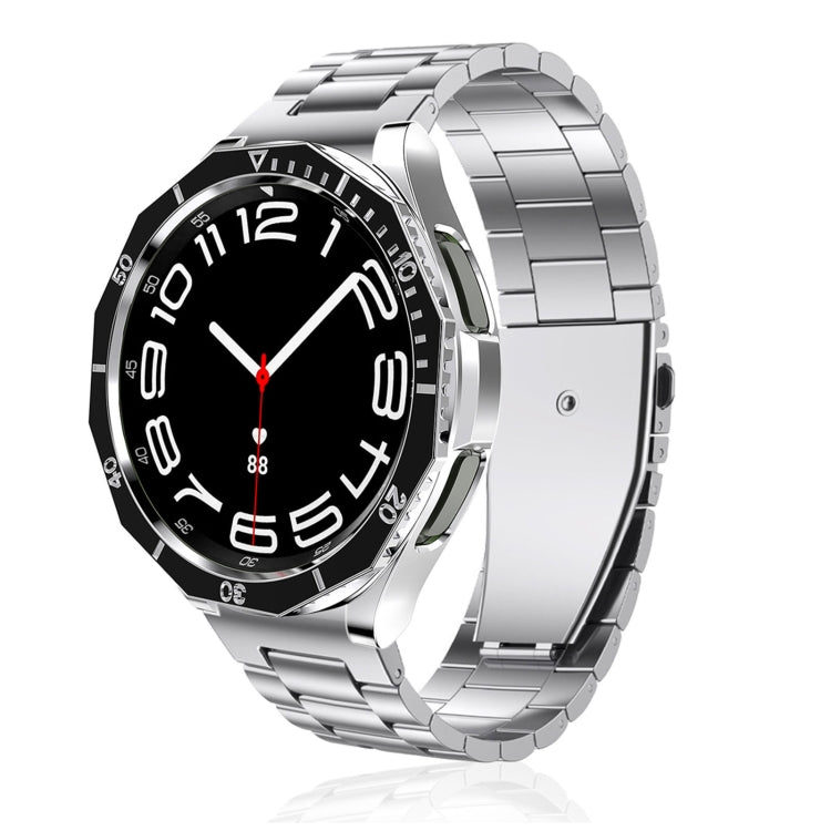 For Samsung Galaxy Watch6 Classic 43mm R950 Electroplate PC Case + Tempered Film + Watch Bezel Ring Set(Blue+Rose Gold) - Watch Cases by PMC TechLife | Online Shopping South Africa | PMC TechLife