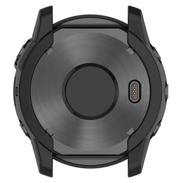 For Garmin Tactix 7 Amoled Armor Hollow TPU Watch Protective Case(Black) - Watch Cases by PMC TechLife | Online Shopping South Africa | PMC TechLife