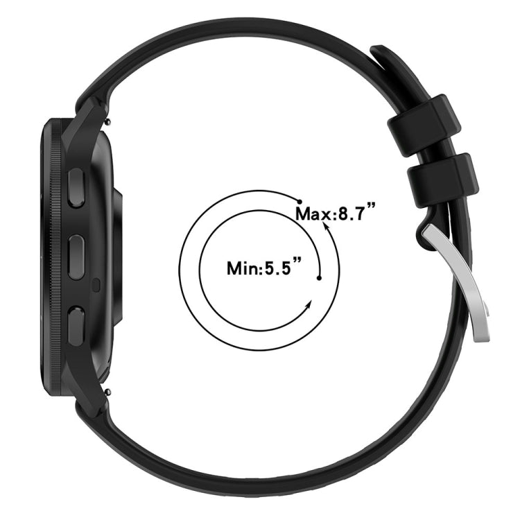 For Garmin Venu 3 Liquid Glossy Silver Buckle Silicone Watch Band(Black) - Watch Bands by PMC TechLife | Online Shopping South Africa | PMC TechLife