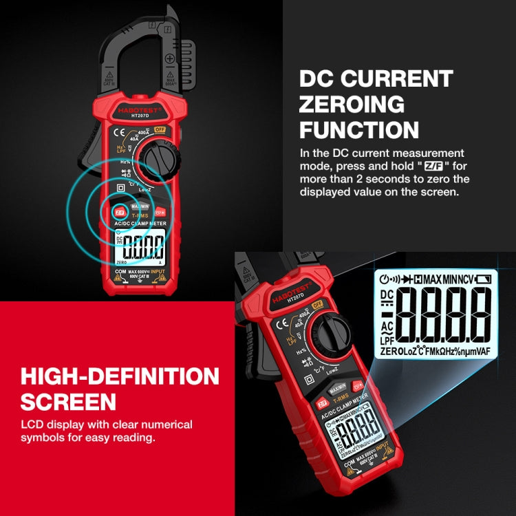HABOTEST HT207B Multifunctional Digital Clamp Multimeter - free shipping - PMC TechLife - Order now!