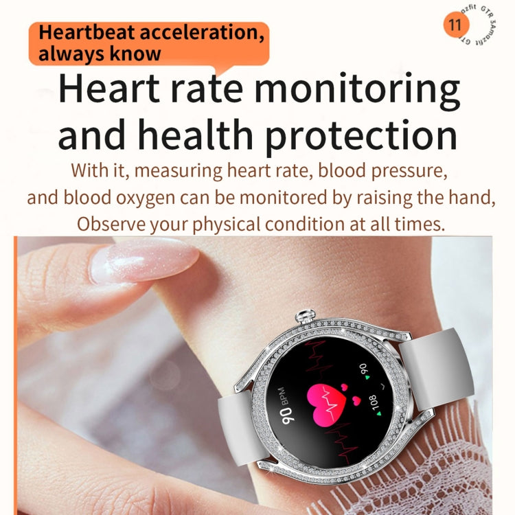 V66 1.28inch BT5.0 Smart Watch Support Heart Rate/ Sleep Detection, Style:Silicone Strap(Silver) - free shipping - PMC TechLife - Order now!
