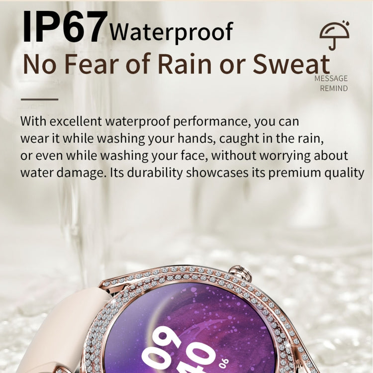 V66 1.28inch BT5.0 Smart Watch Support Heart Rate/ Sleep Detection, Style:Silicone Strap(Gold) - Smart Watches by PMC TechLife | Online Shopping South Africa | PMC TechLife | Buy Now Pay Later Mobicred