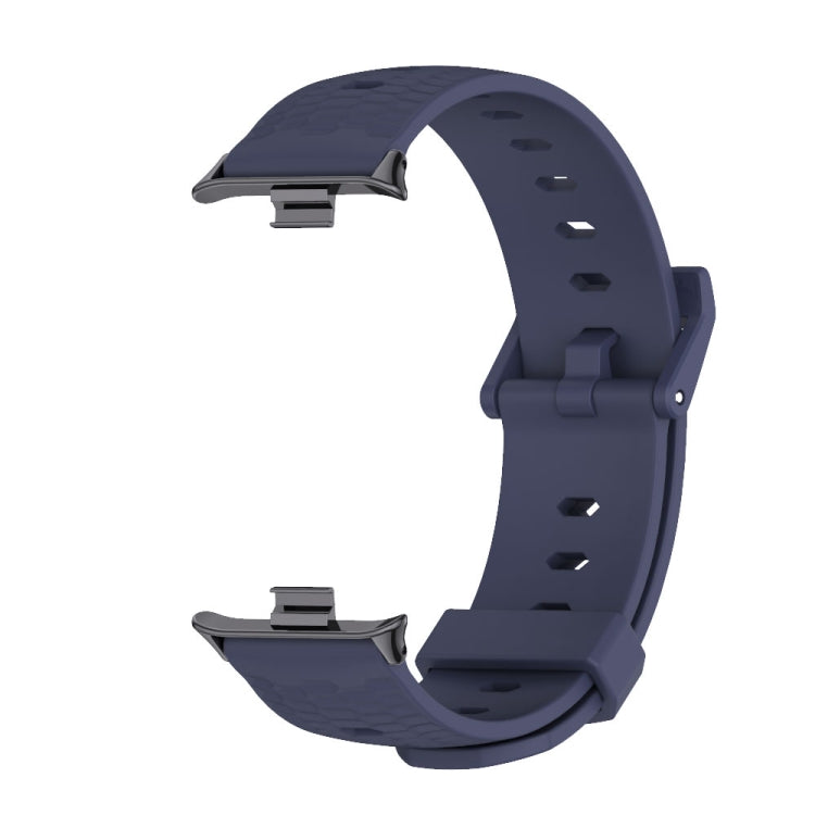 For Xiaomi Mi Band 8 Pro Mijobs Honeycomb Texture Silicone Watch Band(Midnight Blue Black) - Watch Bands by MIJOBS | Online Shopping South Africa | PMC TechLife