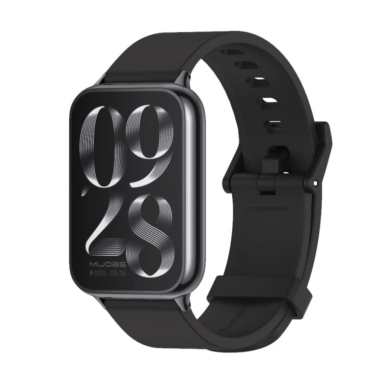 For Xiaomi Smart Band 9 Pro / 8 Pro Mijobs Silicone Breathable Watch Band(Black) - Watch Bands by MIJOBS | Online Shopping South Africa | PMC TechLife | Buy Now Pay Later Mobicred