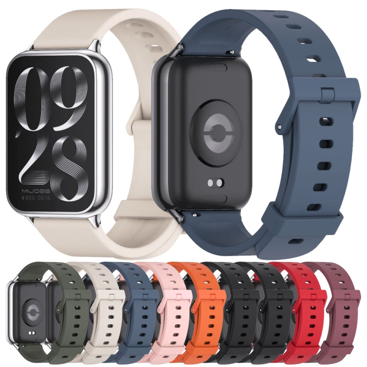 For Xiaomi Mi Band 8 Pro Mijobs Silicone Breathable Watch Band(Black Silver) - Watch Bands by MIJOBS | Online Shopping South Africa | PMC TechLife